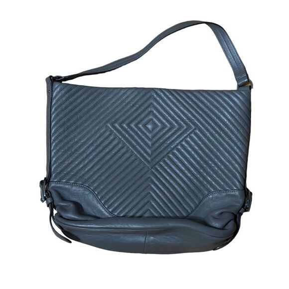 Vince Camuto Genuine Leather Grey Hobo Bag - Picture 1 of 14